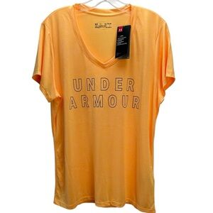 Under Armour VNeck‎ Loose Fit Short Sleeve T-Shirt XL Heatgear Moisture Wicking